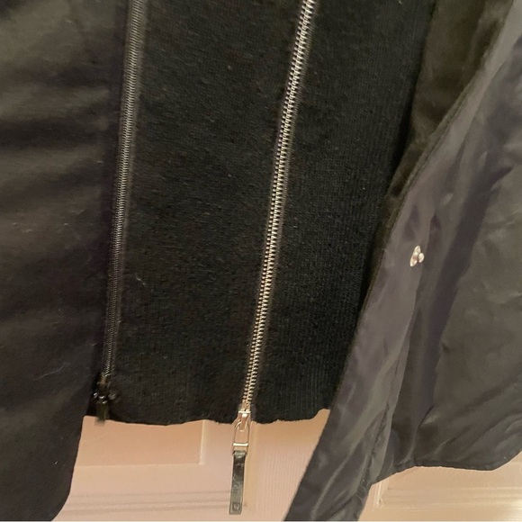 Lafayette 148 Willis Layered Down Puffer Vest Quilted Wool Layered Long Size M - Picture 4 of 9